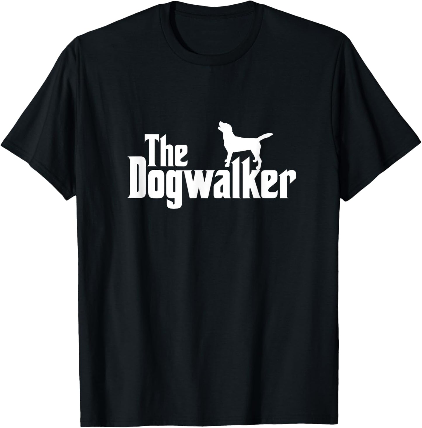 The Dogwalker Professional Dog Walker Dogs Puppies Lover T-Shirt - T-Shirt | Black