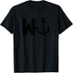 Sarcastic Saying W ANCHOR Funny Wanker Sailing Enthusiasts T-Shirt - T-Shirt | Black
