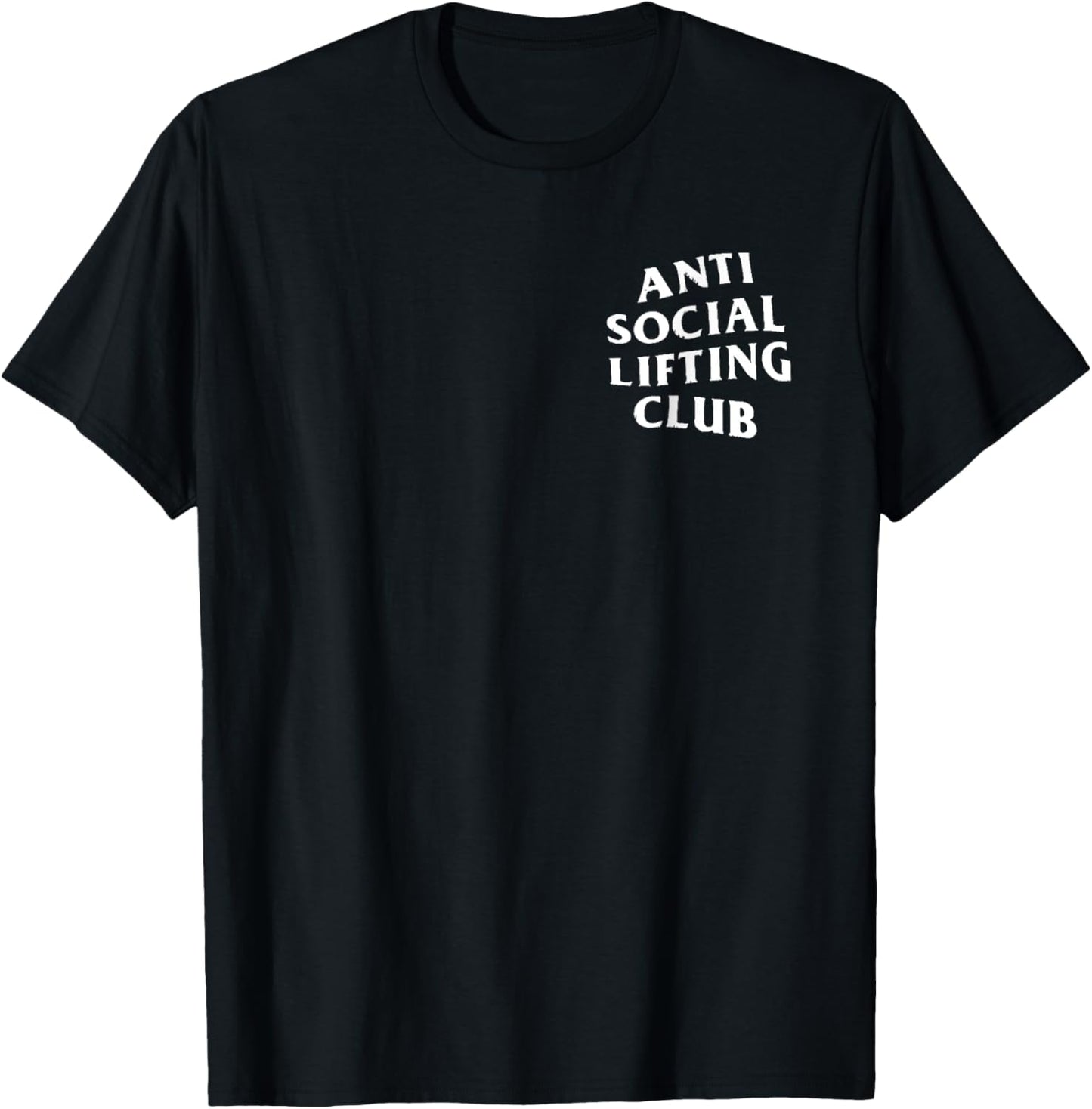 Club de elevación anti social: logotipo blanco T-Shirt - T-Shirt | Black