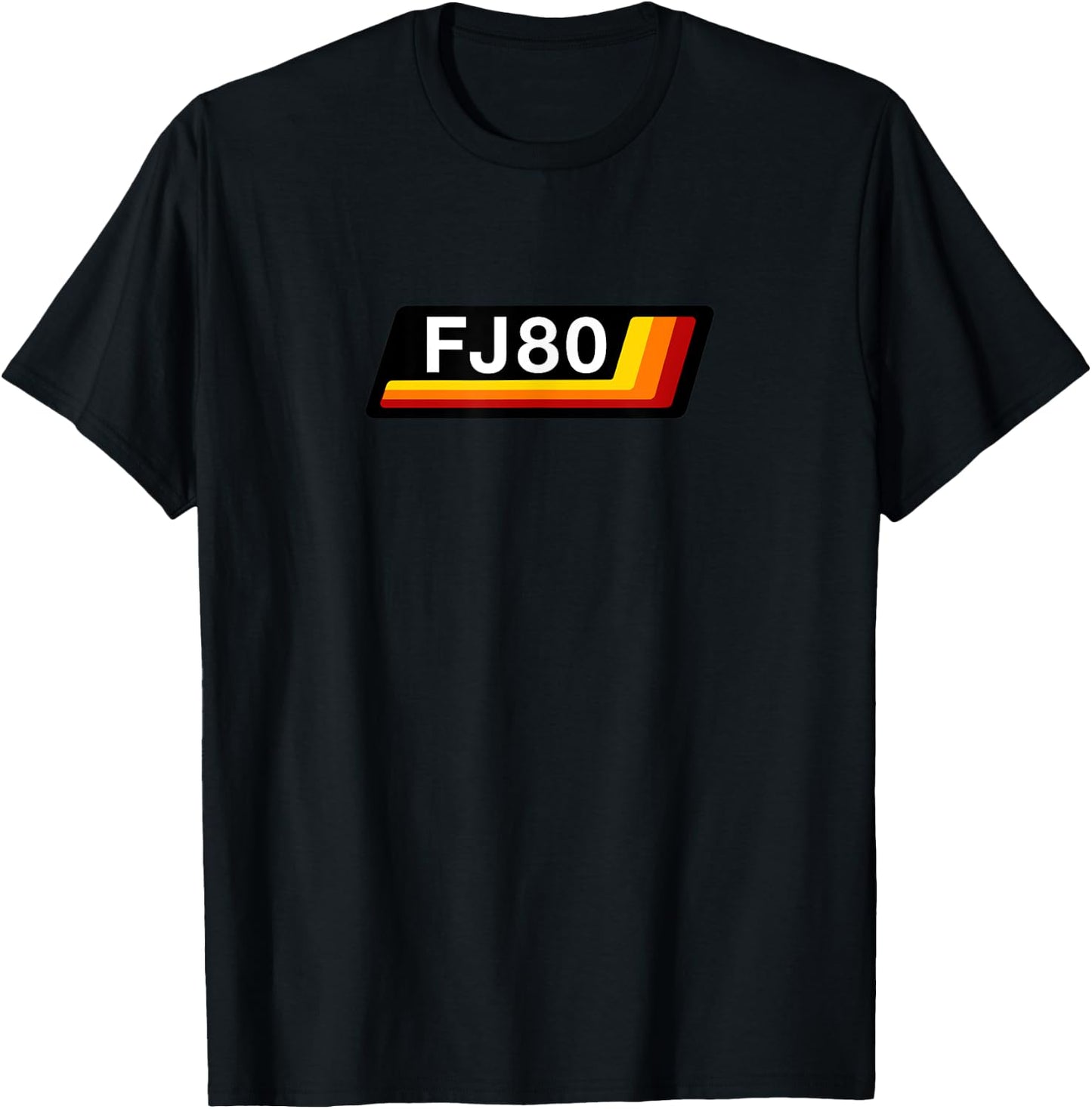 FJ80 Underline Racing 3 Stripes FJ80 FZJ80 HDJ80 HDJ81 T-Shirt - T-Shirt | Black