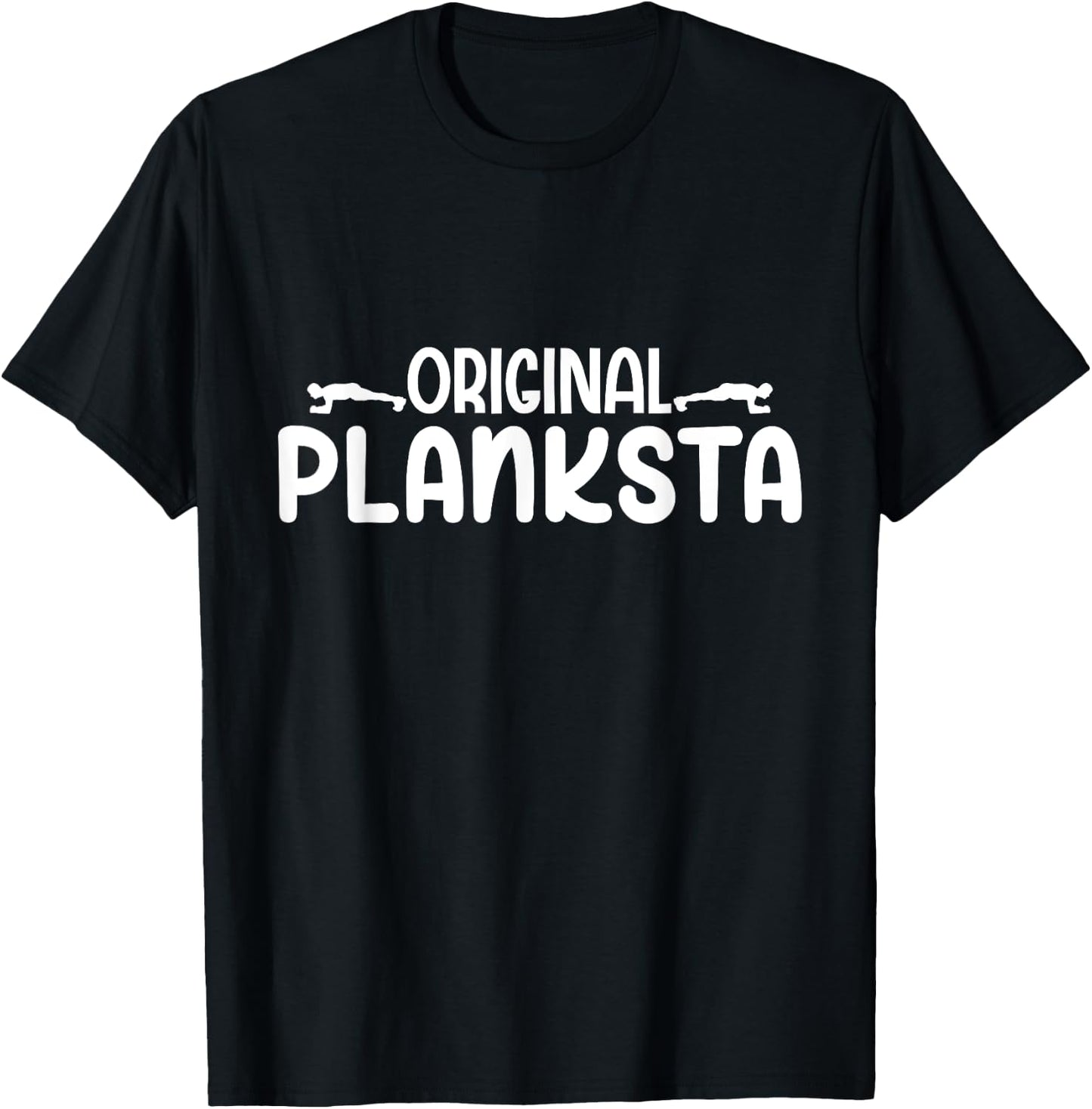Original Planksta Planster Funny Planks Pilates Workout T-Shirt - T-Shirt | Black