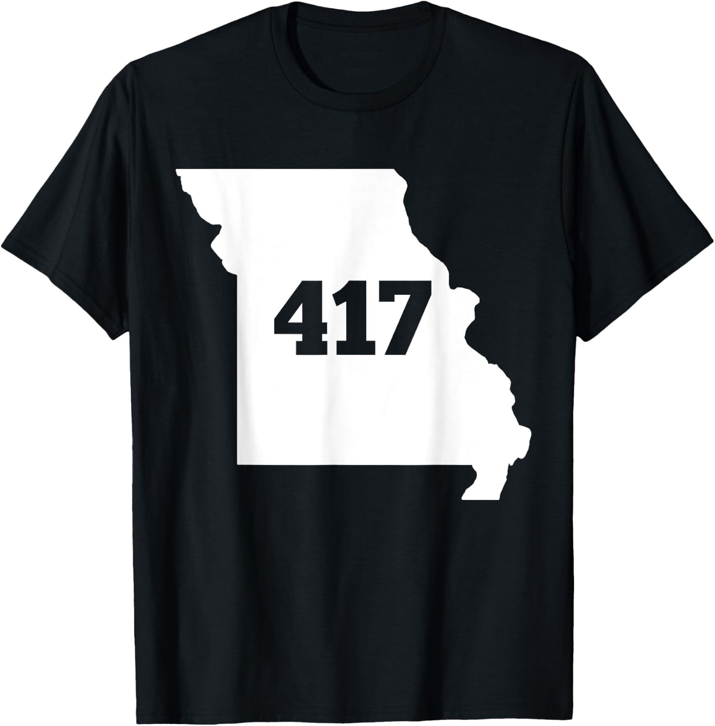 Missouri 417 Area Code T-Shirt - T-Shirt | Black