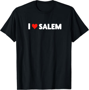I Love Salem - Heart Travel Trip Vacation Holiday T-Shirt - T-Shirt | Black