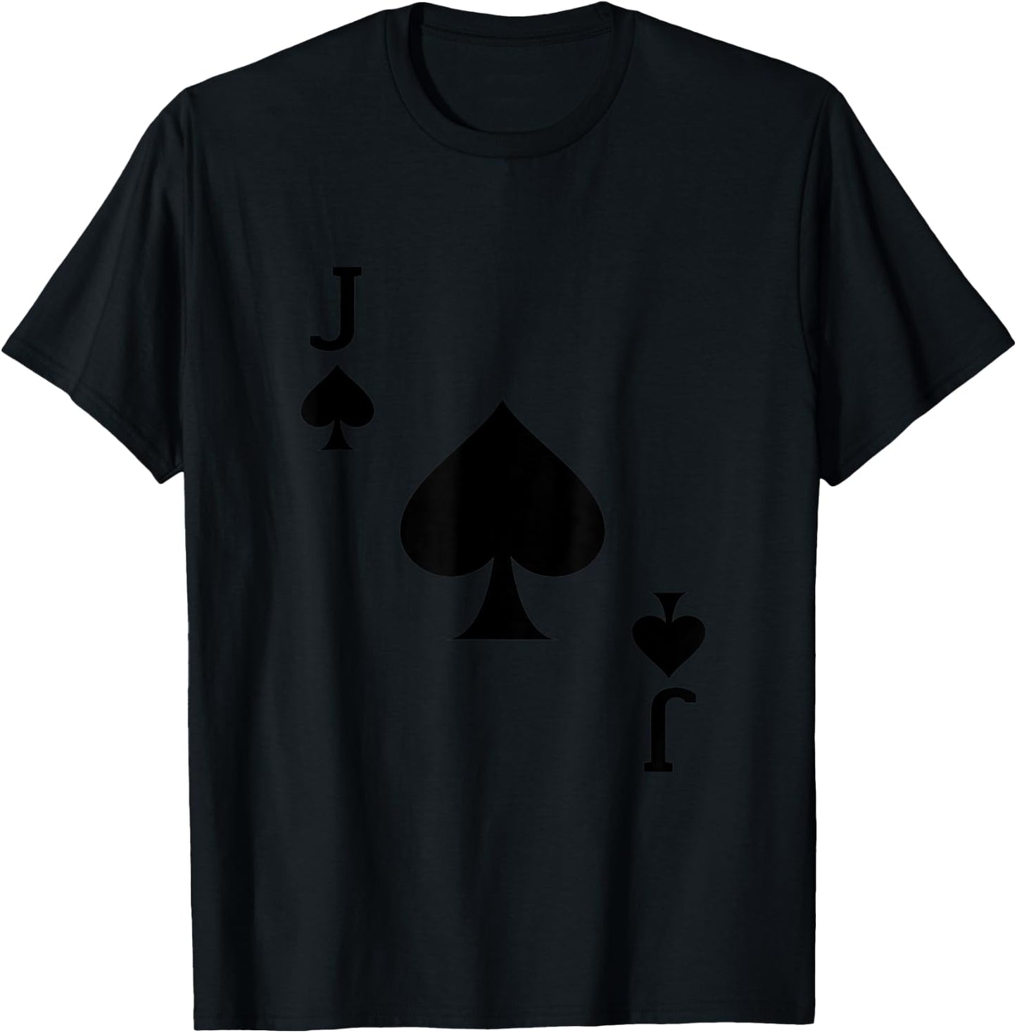 J of Spades Deck of Cards Carnival Halloween Costume Jack T-Shirt - T-Shirt | Black