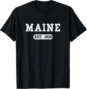 MAINE - Throwback Design - Classic T-Shirt - T-Shirt | Black