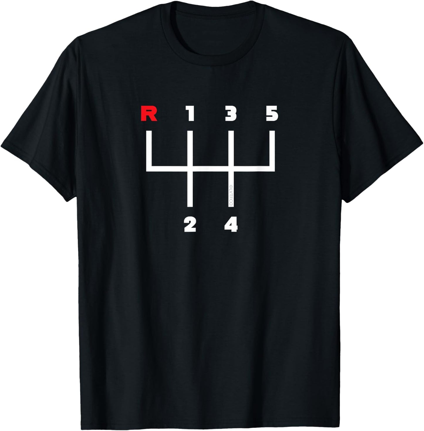 Car Gear Shifter Pattern Manual Transmission (5 Speed) T-Shirt - T-Shirt | Black