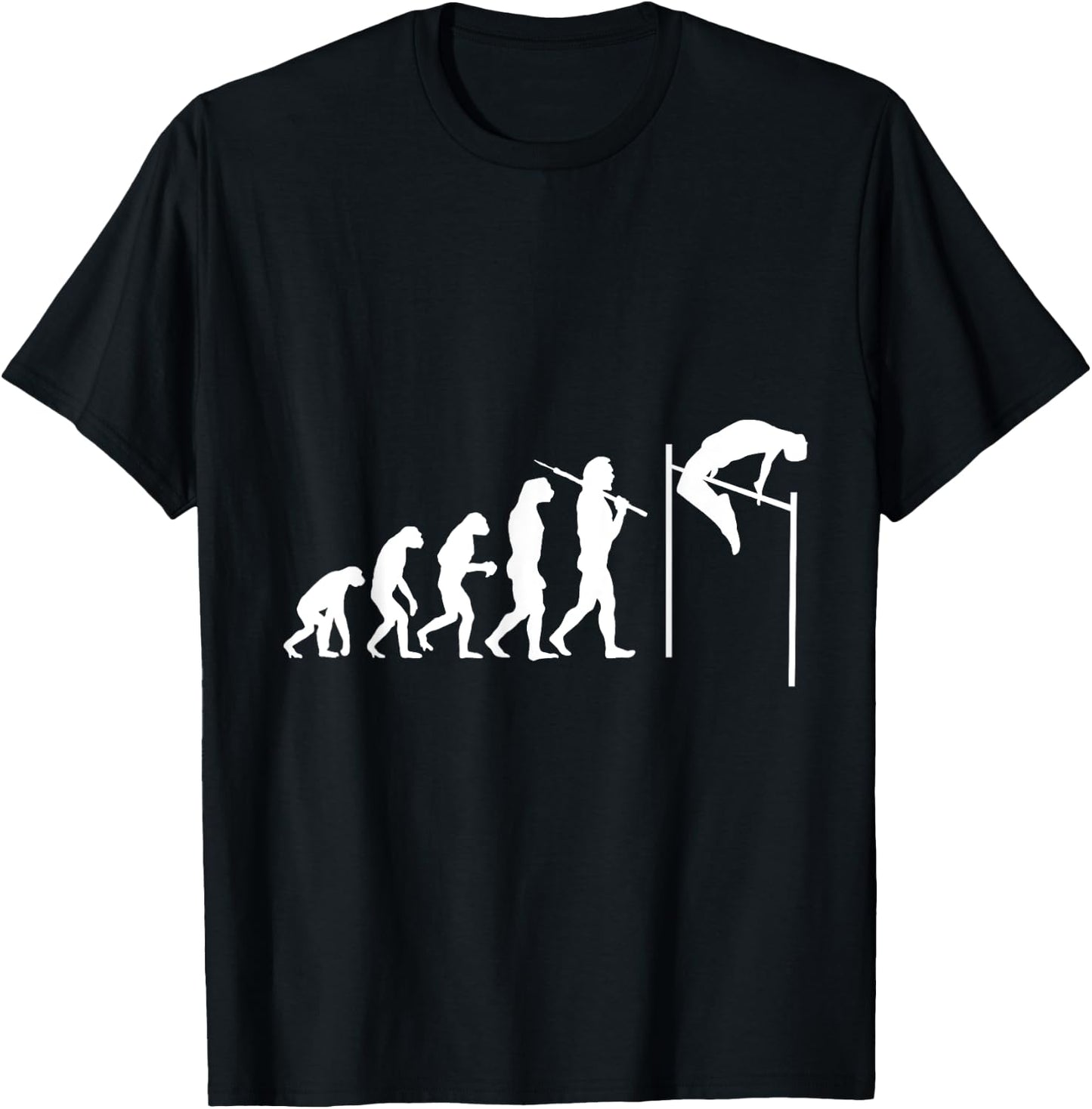 Funny Evolution High Jump Athletics T-Shirt - T-Shirt | Black
