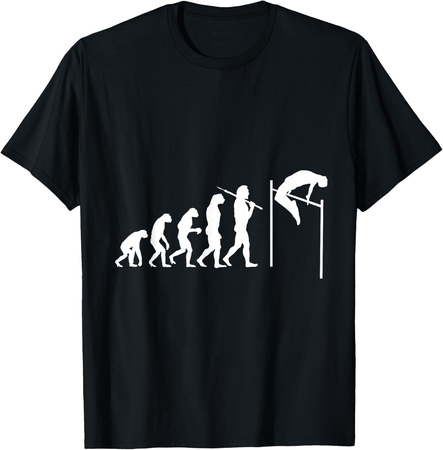 Funny Evolution High Jump Athletics T-Shirt - T-Shirt | Black