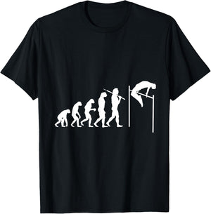 Funny Evolution High Jump Athletics T-Shirt - T-Shirt | Black