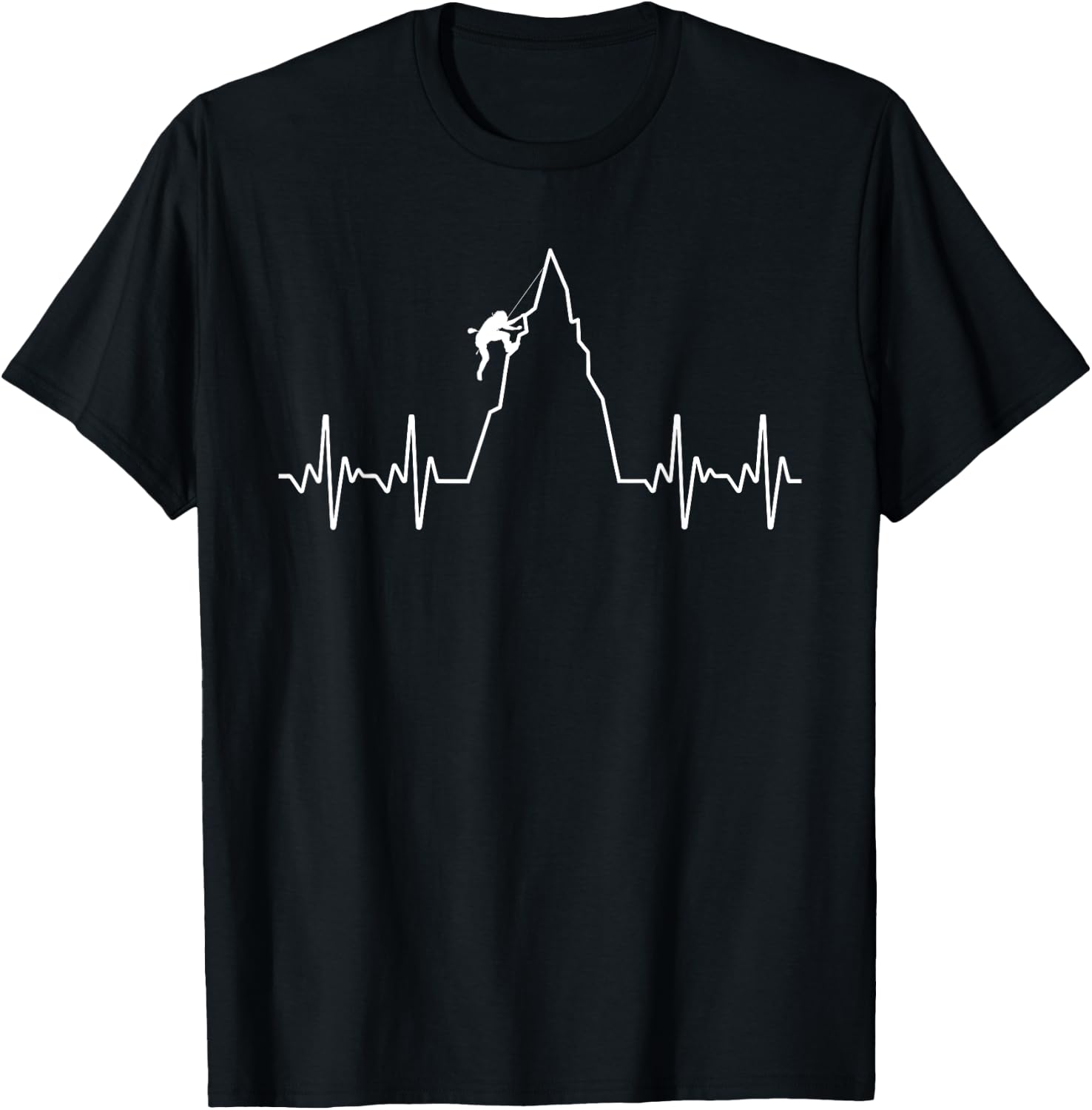 Cute Rock Climbing Art Women Kids Wall Rock Climber T-Shirt - T-Shirt | Black