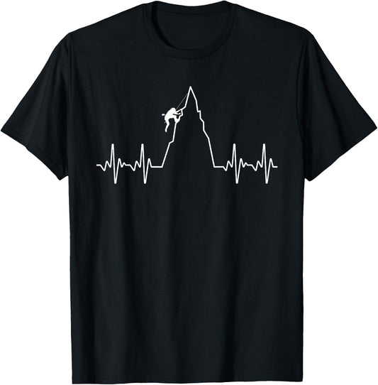 Cute Rock Climbing Art Women Kids Wall Rock Climber T-Shirt - T-Shirt | Black