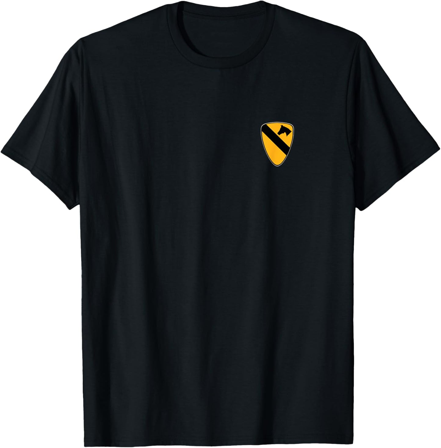 1st Cavalry Division Patch Pocket 1st CAV Veterans Day Xmas T-Shirt - T-Shirt | Black