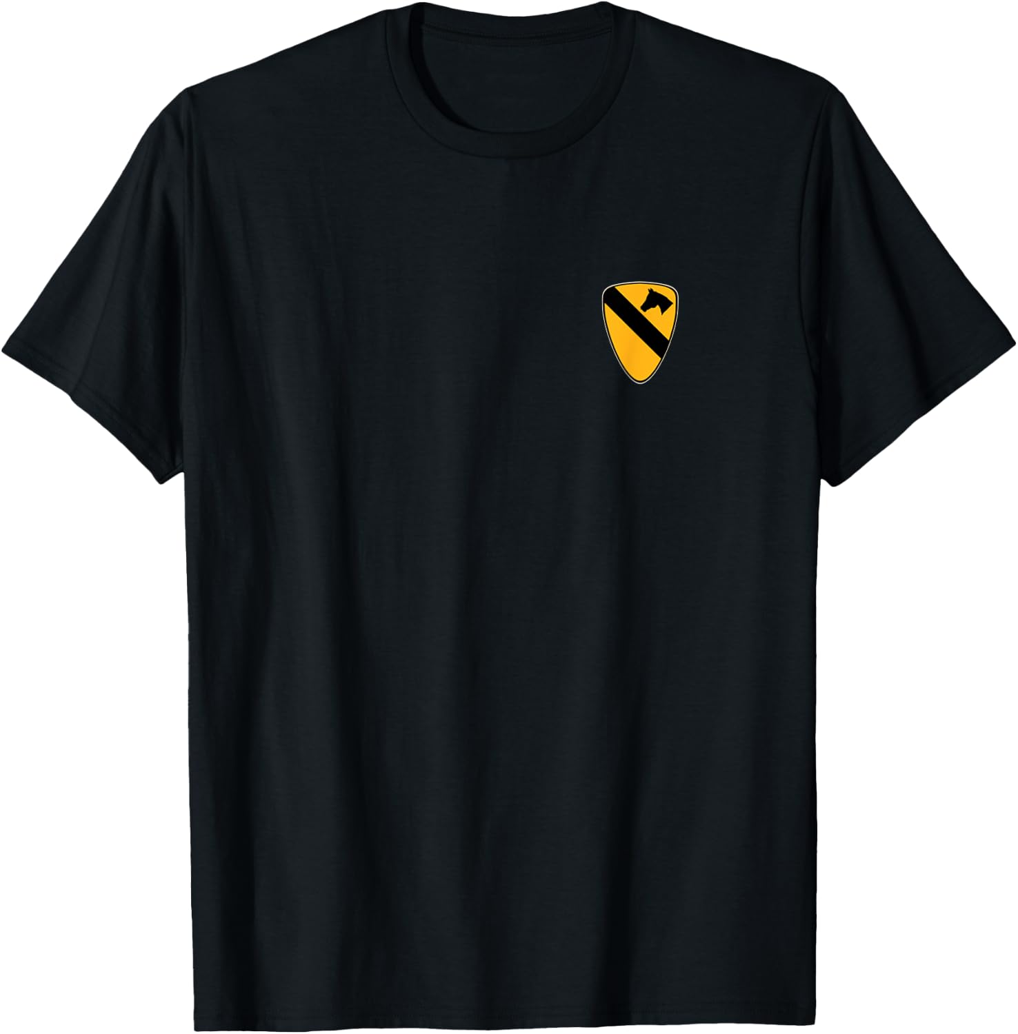 1st Cavalry Division Patch Pocket 1st CAV Veterans Day Xmas T-Shirt - T-Shirt | Black