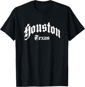 Houston - Texas - Old School Design - Classic T-Shirt - T-Shirt | Black