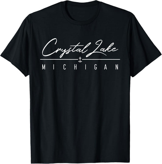Crystal Lake MI T-Shirt - T-Shirt | Black