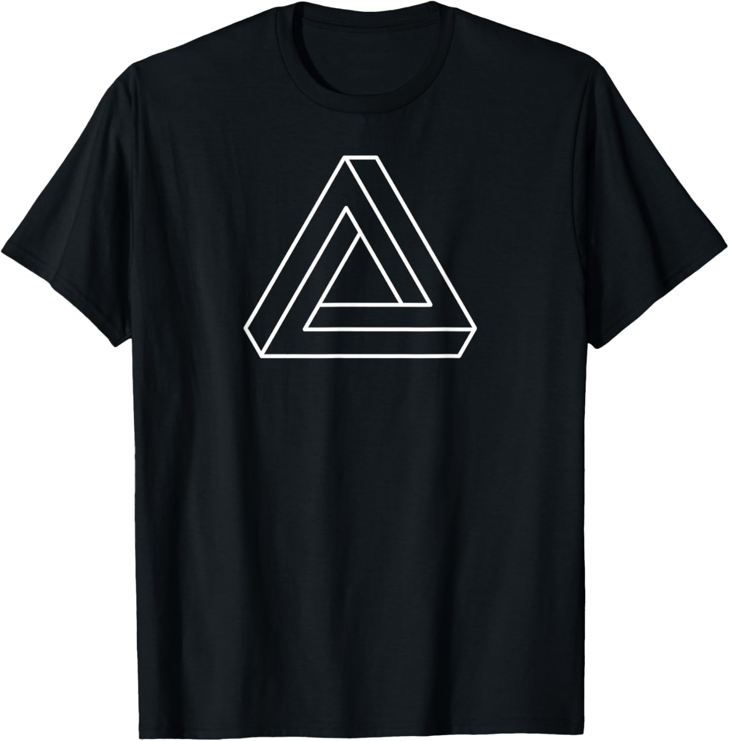 Sacred Geometry Shirt - Geometric Penrose Triangle T Shirt T-Shirt - T-Shirt | Black