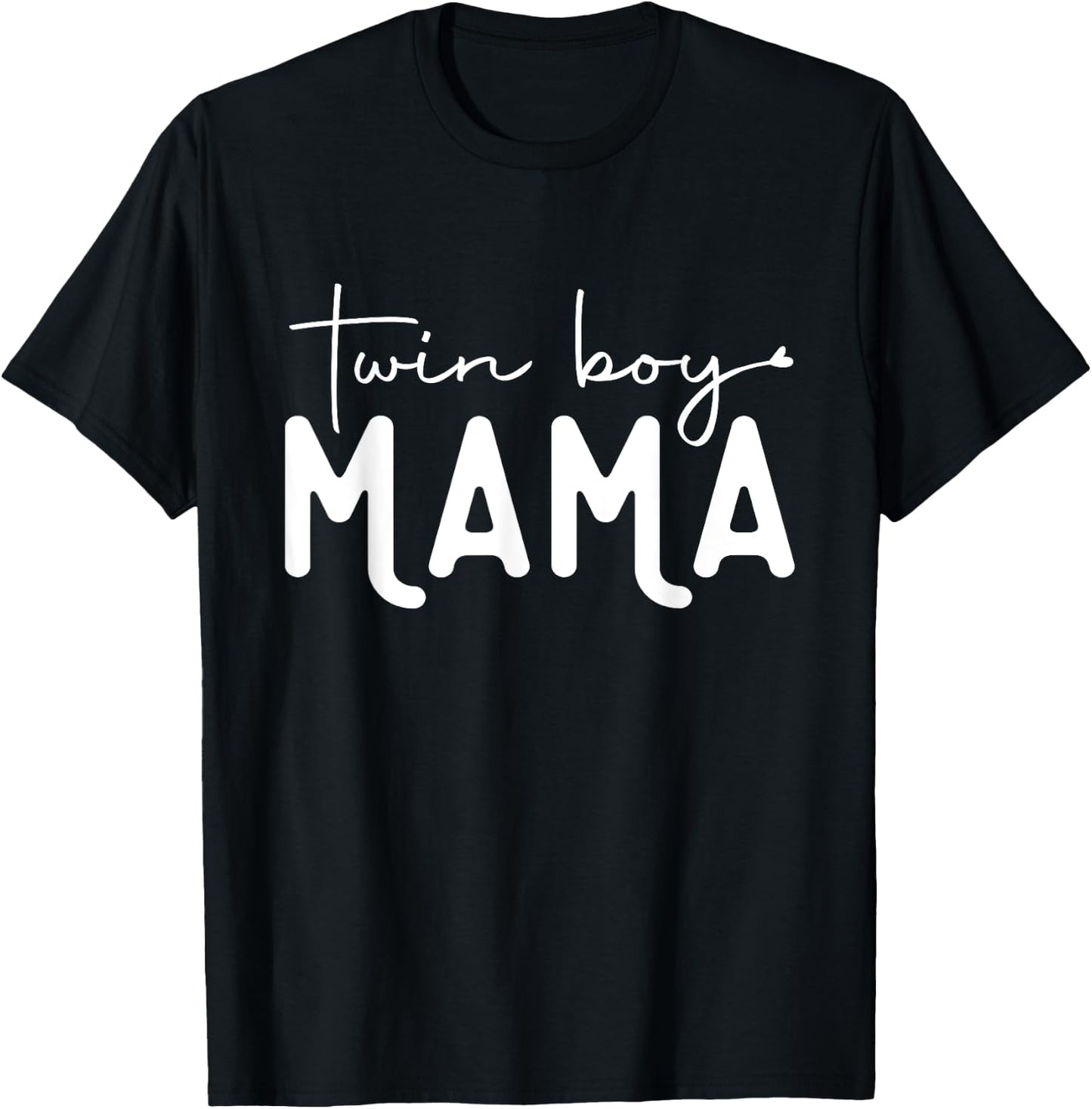 Twin Boy Mama T-Shirt - T-Shirt | Black