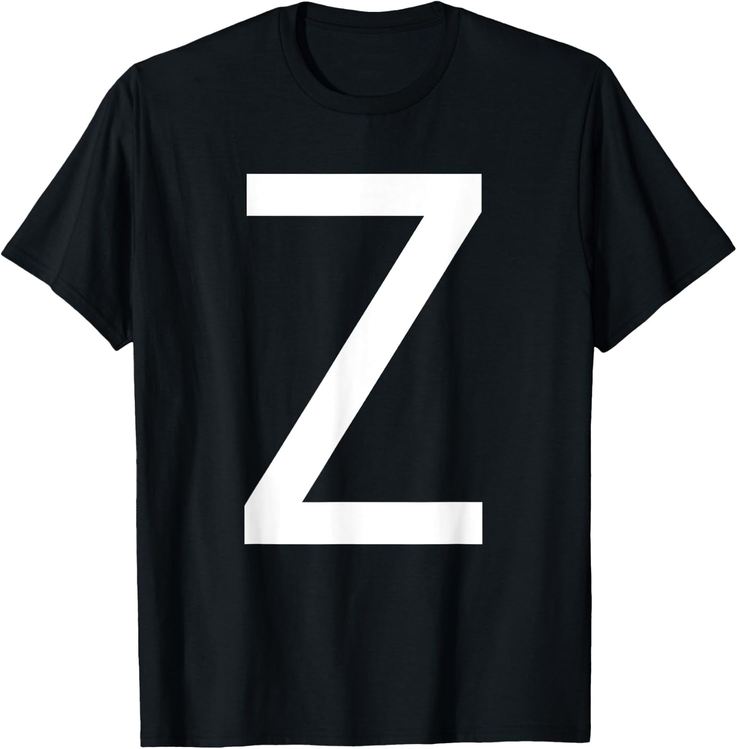 Capital Letter Z Monogram Poppins Font Initial Alphabet T-Shirt - T-Shirt | Black