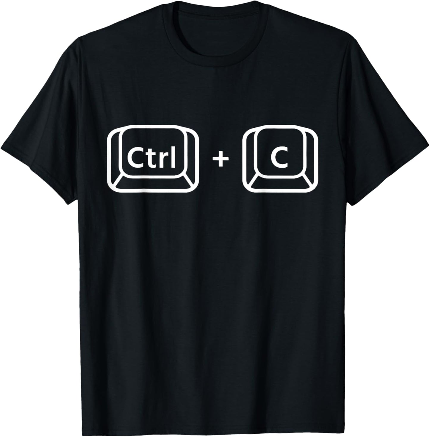 Fathers Day Gift Ctrl C & Ctrl V Dad & Baby Matching New Dad T-Shirt - T-Shirt | Black