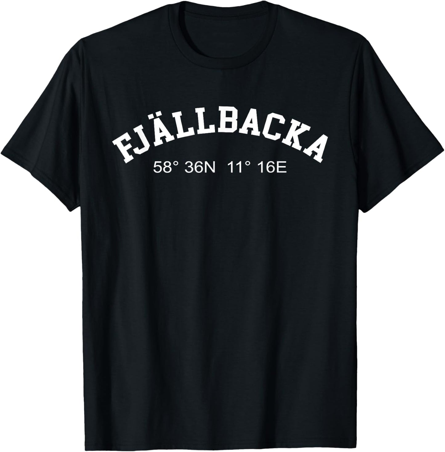 Fjällbacka Sweden Marina Coordinates GPS T-Shirt - T-Shirt | Black