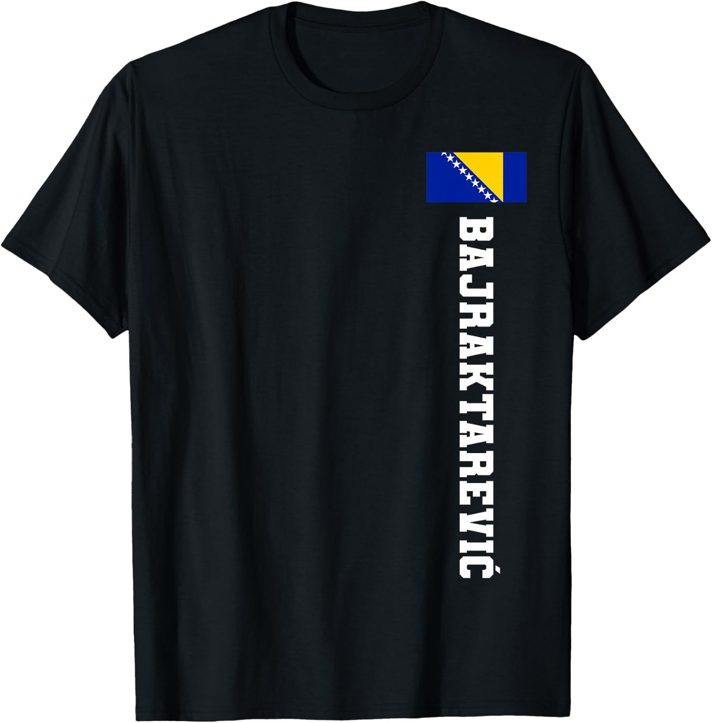 Bajraktarevic Bosnia Flag Last Name Coat Of Arm Emblem Crest T-Shirt - T-Shirt | Black