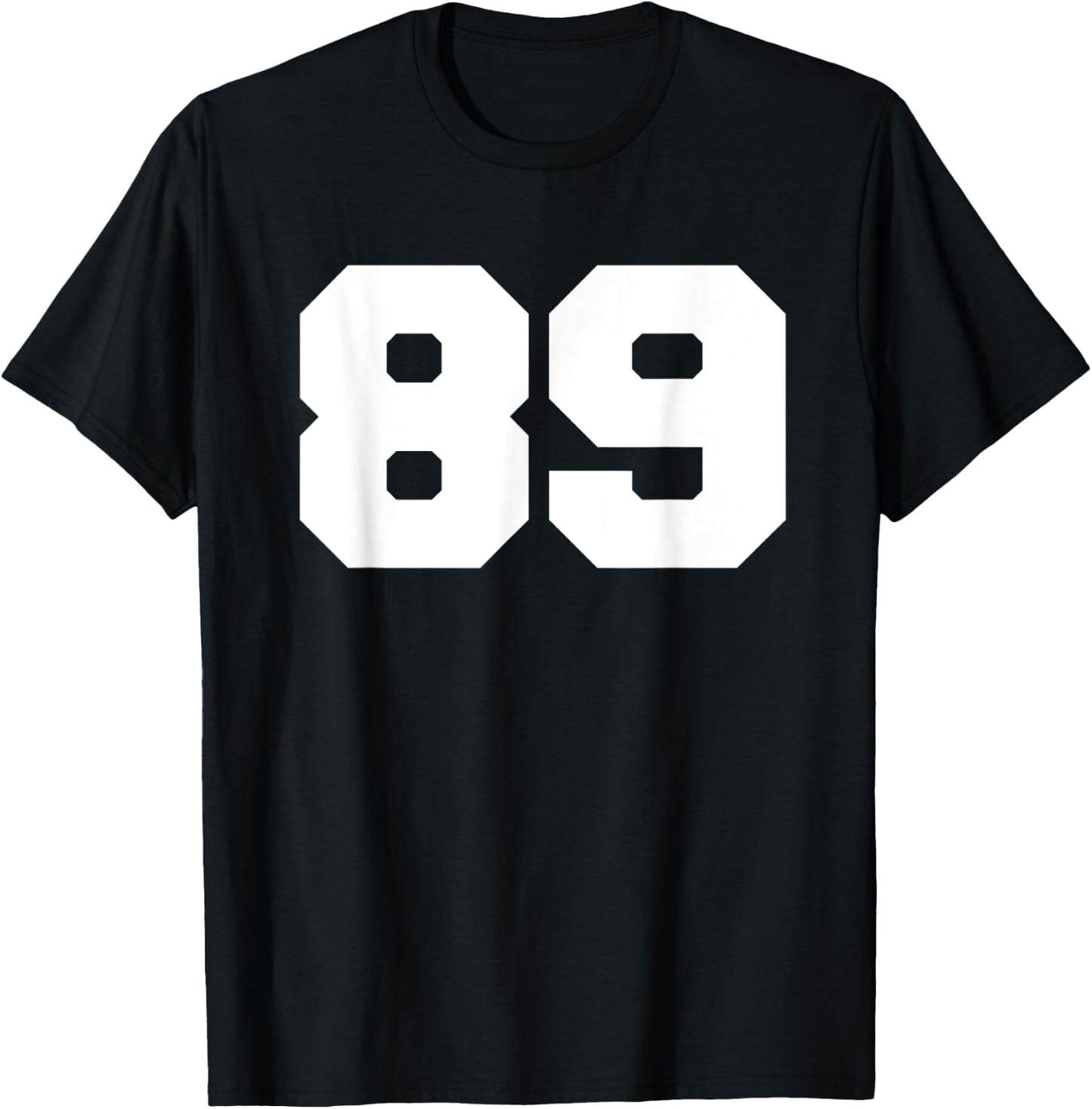 Number 89 Sports Jersey Player #89 Fan FRONT PRINT Varsity T-Shirt - T-Shirt | Black