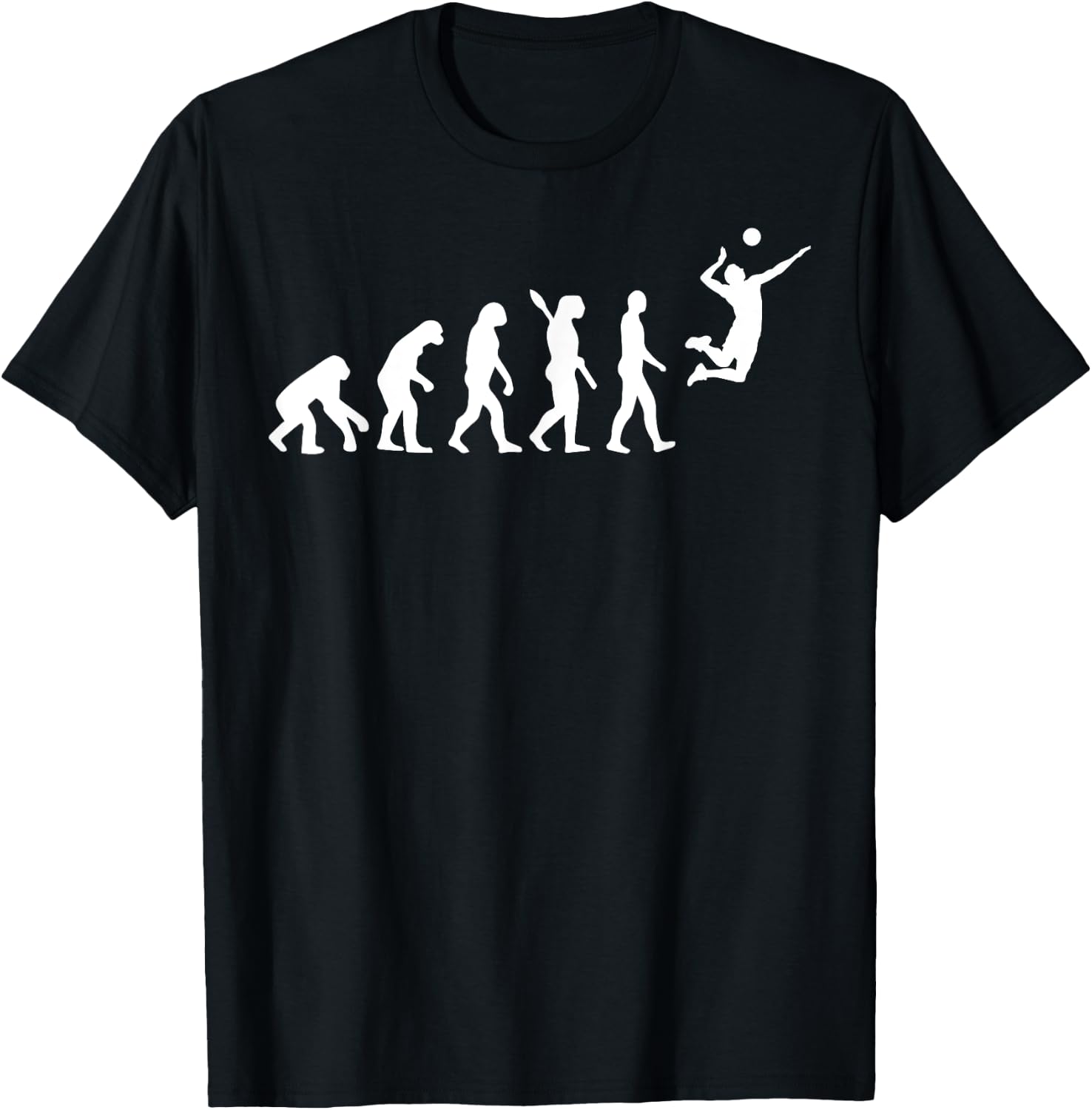 Funny Volleyball Design Women Ball Sports Athletes T-Shirt - T-Shirt | Black