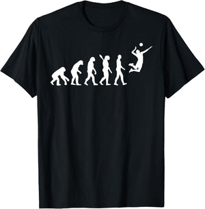 Funny Volleyball Design Women Ball Sports Athletes T-Shirt - T-Shirt | Black
