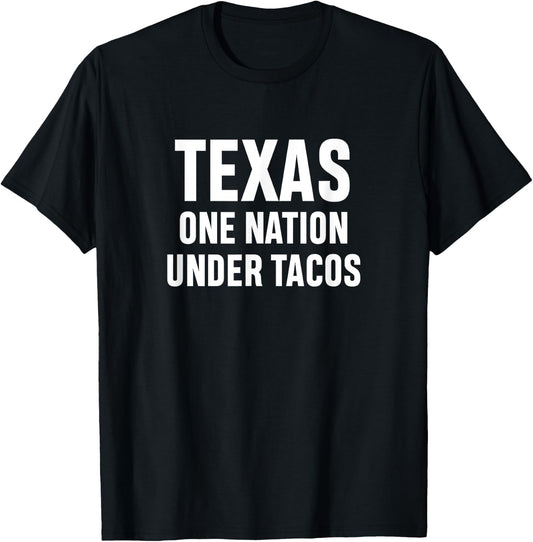 Texas One Nation Under Tacos T-Shirt - T-Shirt | Black