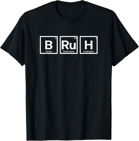 Bruh Gamer Slang Meme Design T-Shirt - T-Shirt | Black