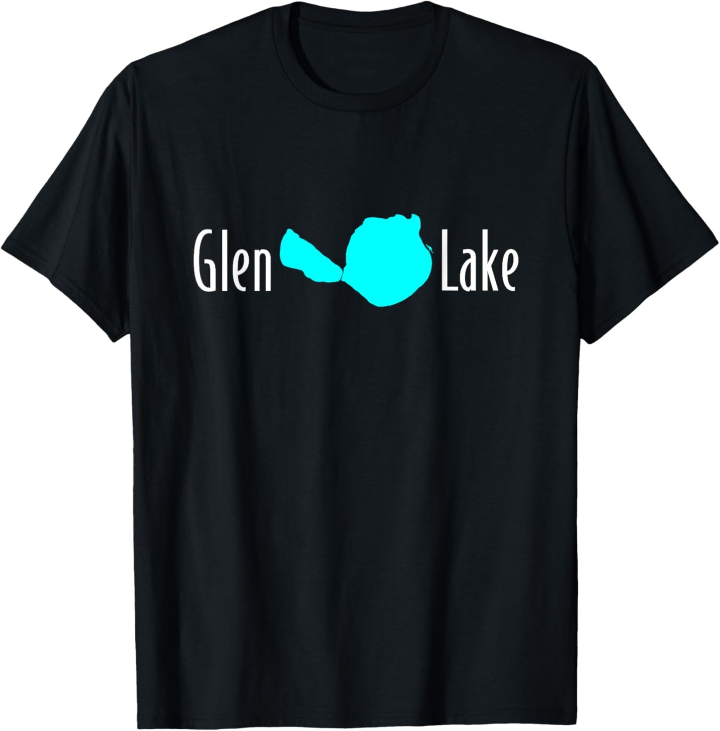 Minimalist Glen Lake, Michigan T-Shirt - T-Shirt | Black