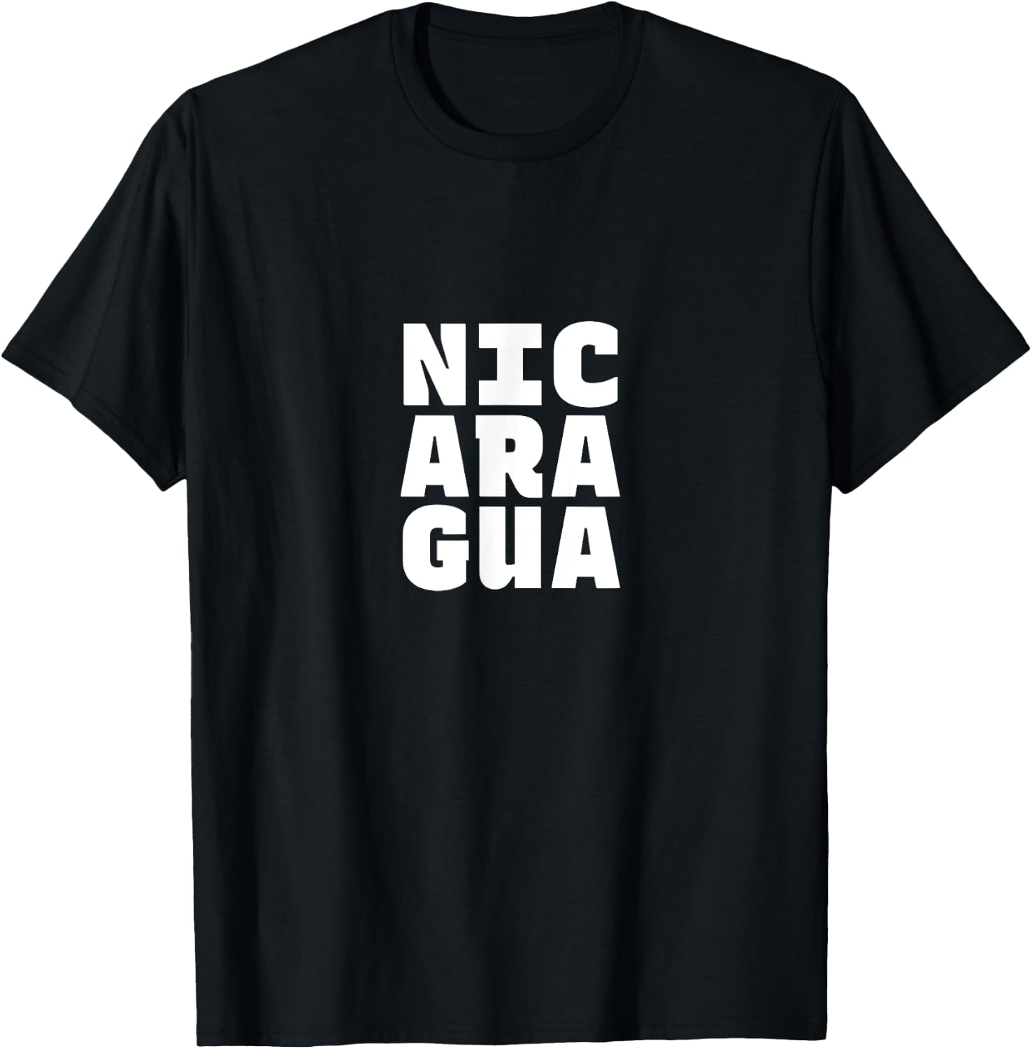 Nicaragua Souvenir - Nicaraguan Pride Letter Box Word Art T-Shirt - T-Shirt | Black