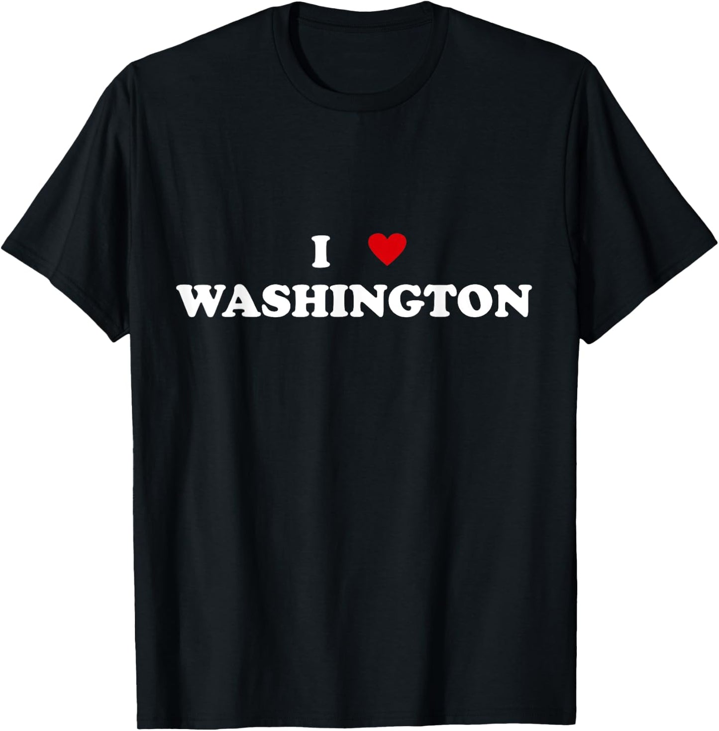 USA I Heart State - I Love Washington T-Shirt - T-Shirt | Black