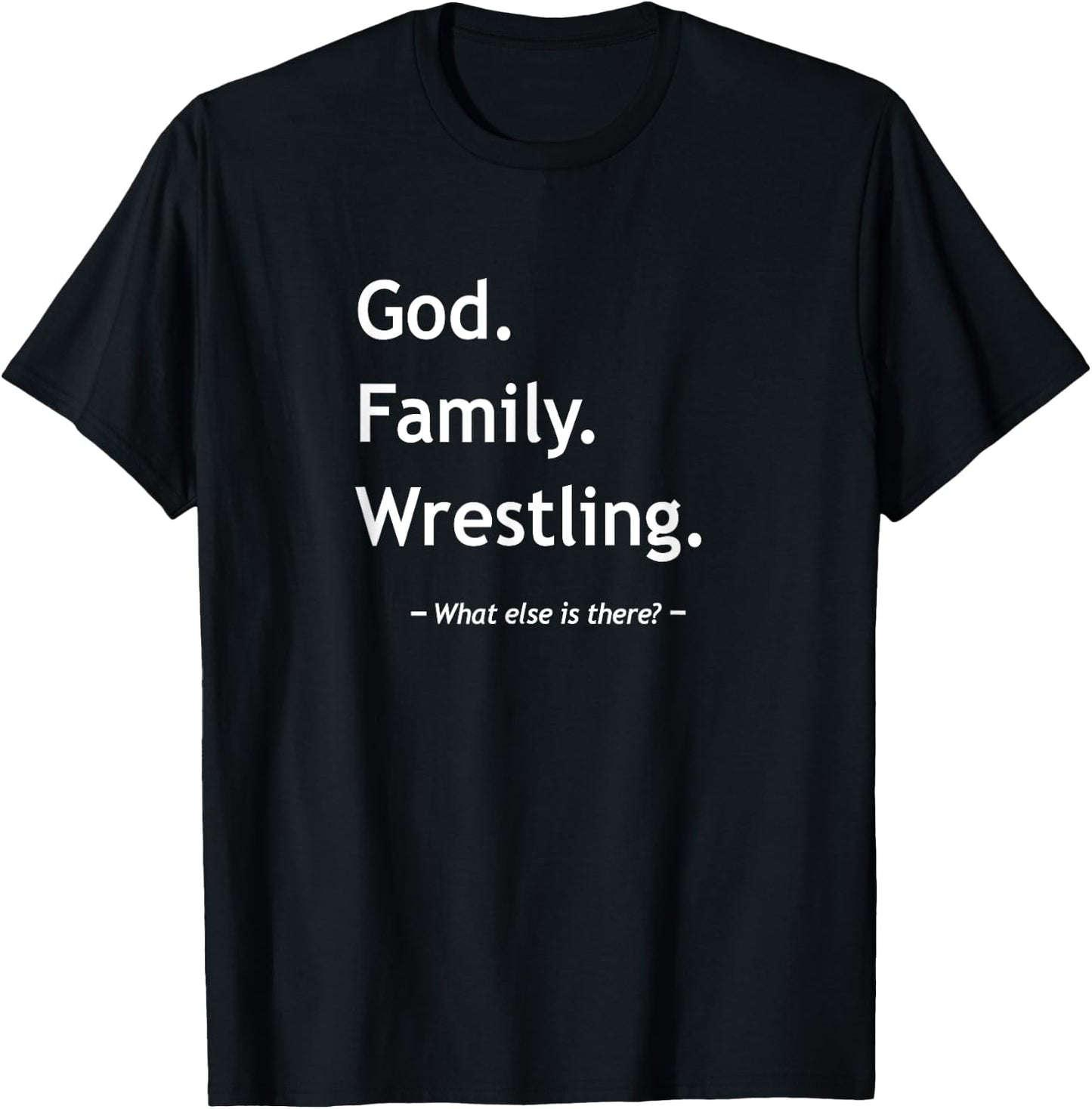 Christian Faith Wrestler Christianity God Family Wrestling T-Shirt - T-Shirt | Black