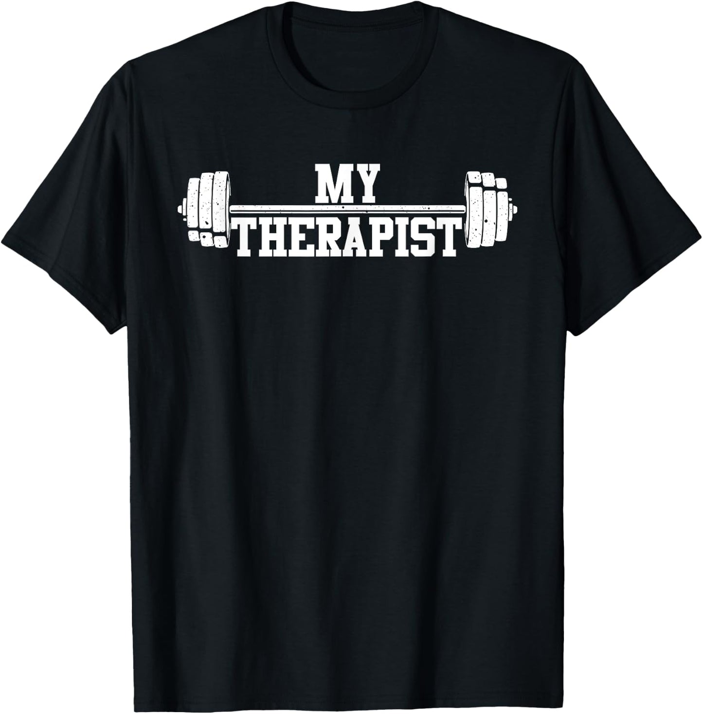 Funny Barbell Design Women Weight Lifting Gym Quote T-Shirt - T-Shirt | Black
