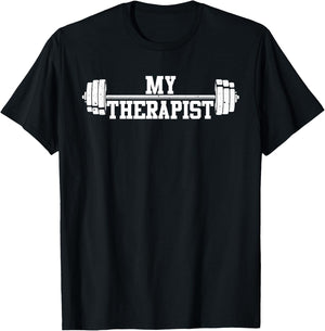 Funny Barbell Design Women Weight Lifting Gym Quote T-Shirt - T-Shirt | Black