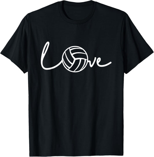 Love Volleyball Design For Players and Coaches on Gameday T-Shirt - T-Shirt | Black