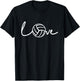 Love Volleyball Design For Players and Coaches on Gameday T-Shirt - T-Shirt | Black
