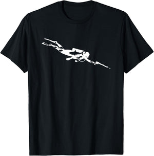 Spearfisher Spear Fishing Silhouette Spearfishing T-Shirt - T-Shirt | Black