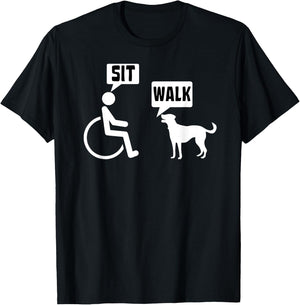 Funny Wheelchair Humor Joke for a Disability in a Wheelchair T-Shirt - T-Shirt | Black