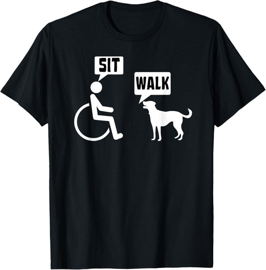 Funny Wheelchair Humor Joke for a Disability in a Wheelchair T-Shirt - T-Shirt | Black