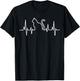 CAT HEARTBEAT Shirt Heart Beat for Mom Dad Kitty Cat Lovers T-Shirt - T-Shirt | Black