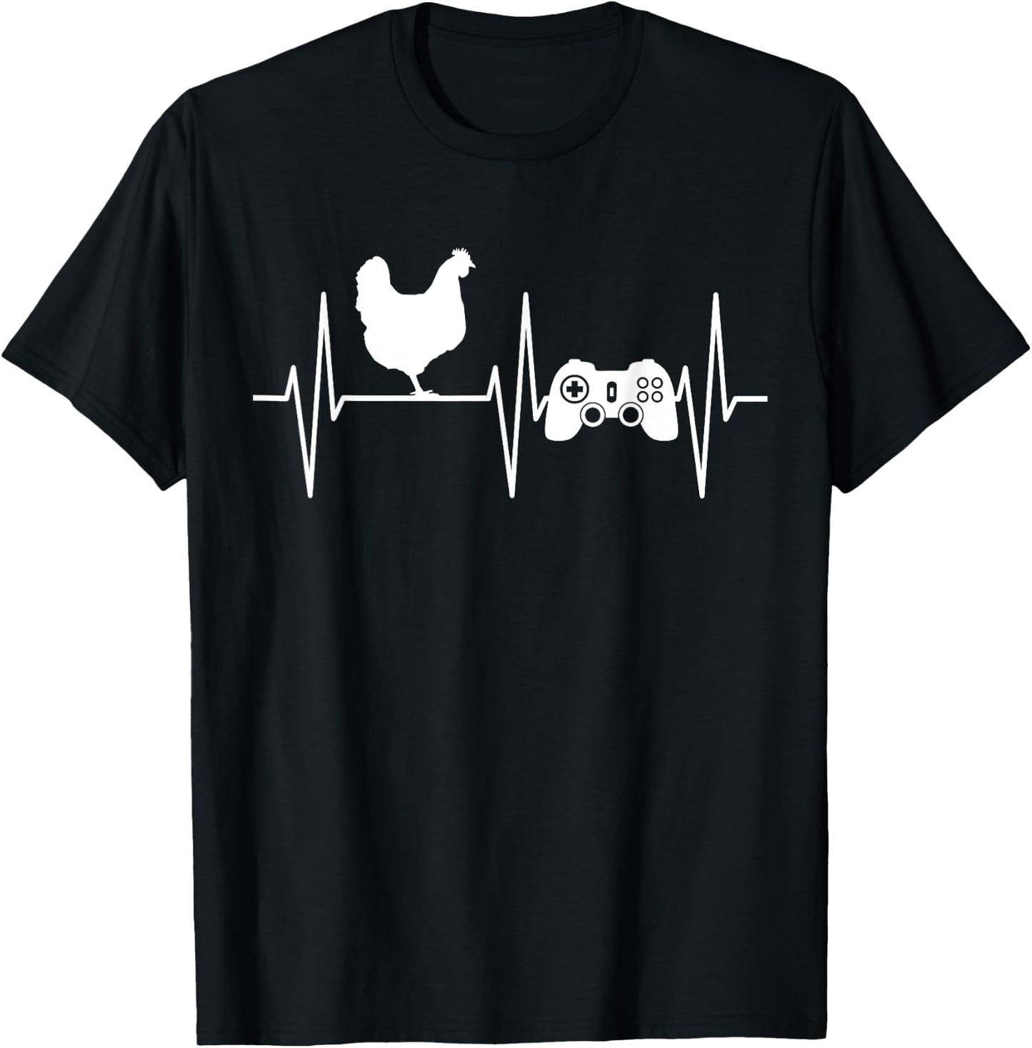 Chicken Shirt Funny Video Gamer Chicken Farmer Chicken Lover T-Shirt - T-Shirt | Black