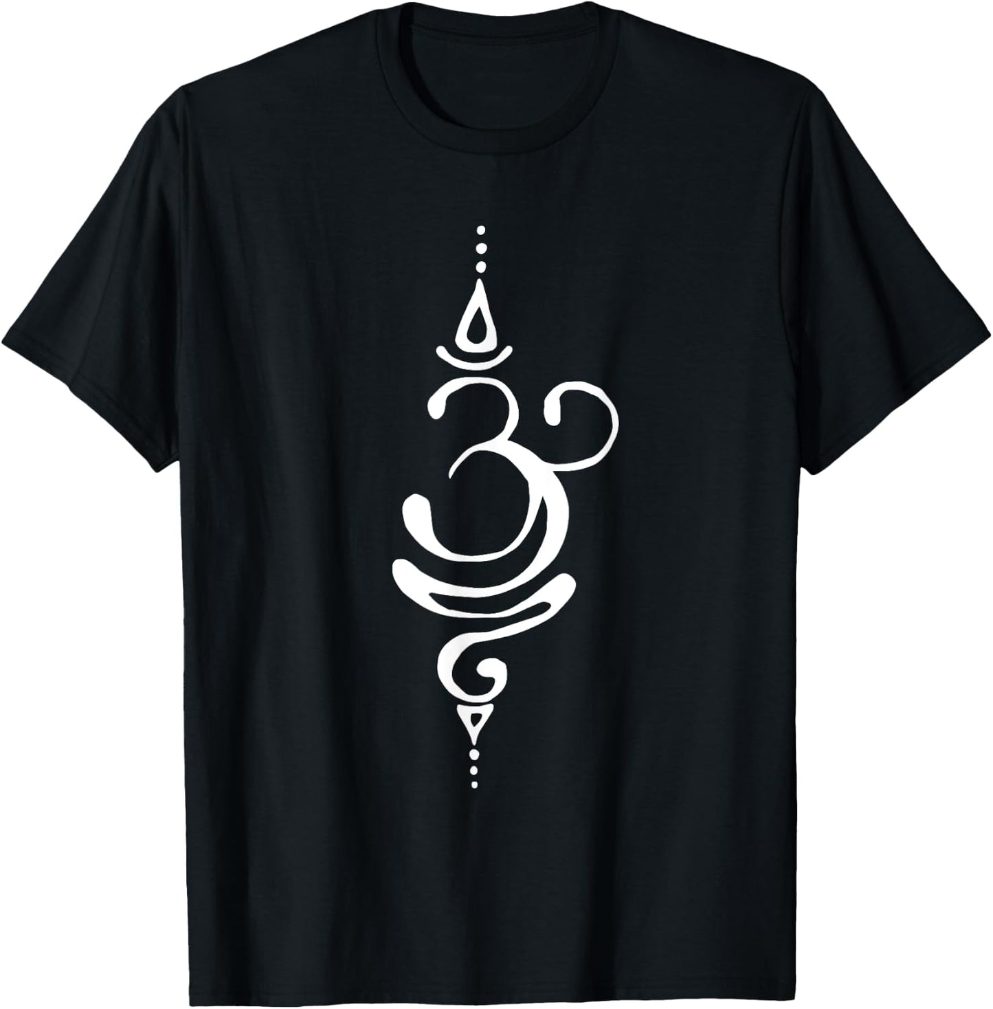 Ancient Sanskrit Breathe Om Symbol Yoga Buddhism Meditation T-Shirt - T-Shirt | Black