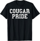 Cougar Pride Sports Fan School Mascot Spirit T-Shirt - T-Shirt | Black