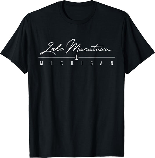 Lake Macatawa MI T-Shirt - T-Shirt | Black