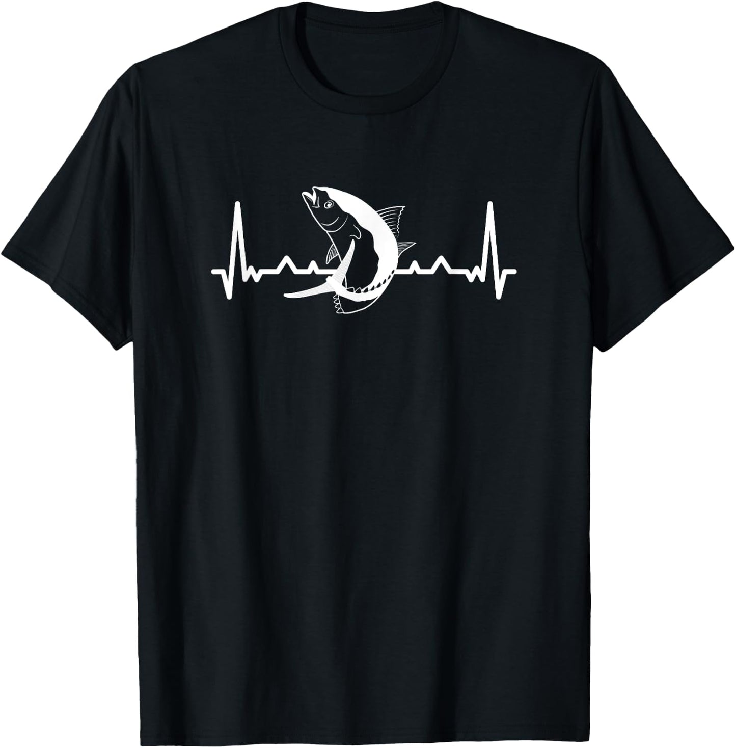 Vintage Love Yellowfin Tuna Heartbeat Bluefin Tuna T-Shirt - T-Shirt | Black