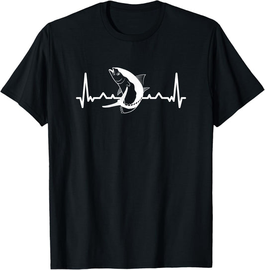 Vintage Love Yellowfin Tuna Heartbeat Bluefin Tuna T-Shirt - T-Shirt | Black