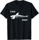 Kauai Hawaii Shark Skeleton White Print T-Shirt - T-Shirt | Black