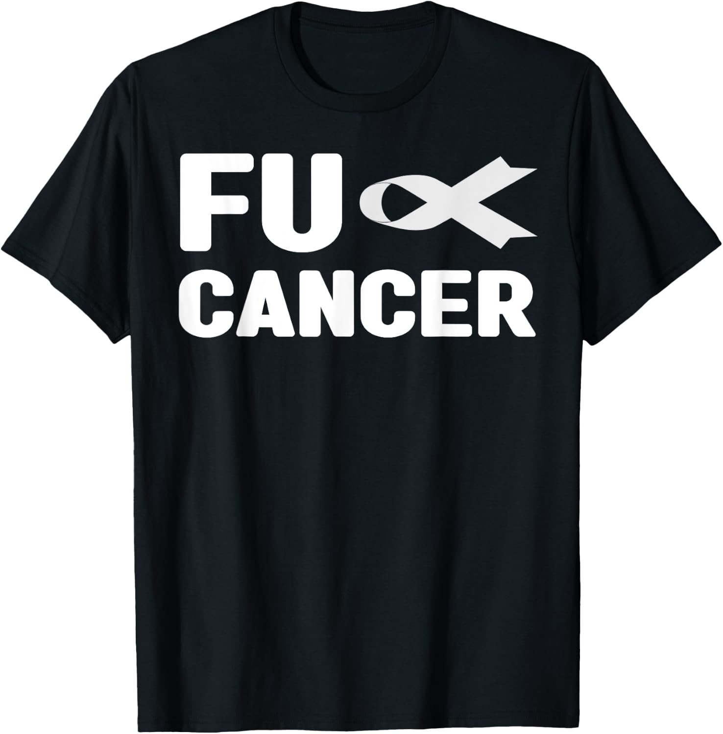 Fu Cancer T Shirt - Fuck Lung Cancer Awareness T-Shirt - T-Shirt | Black